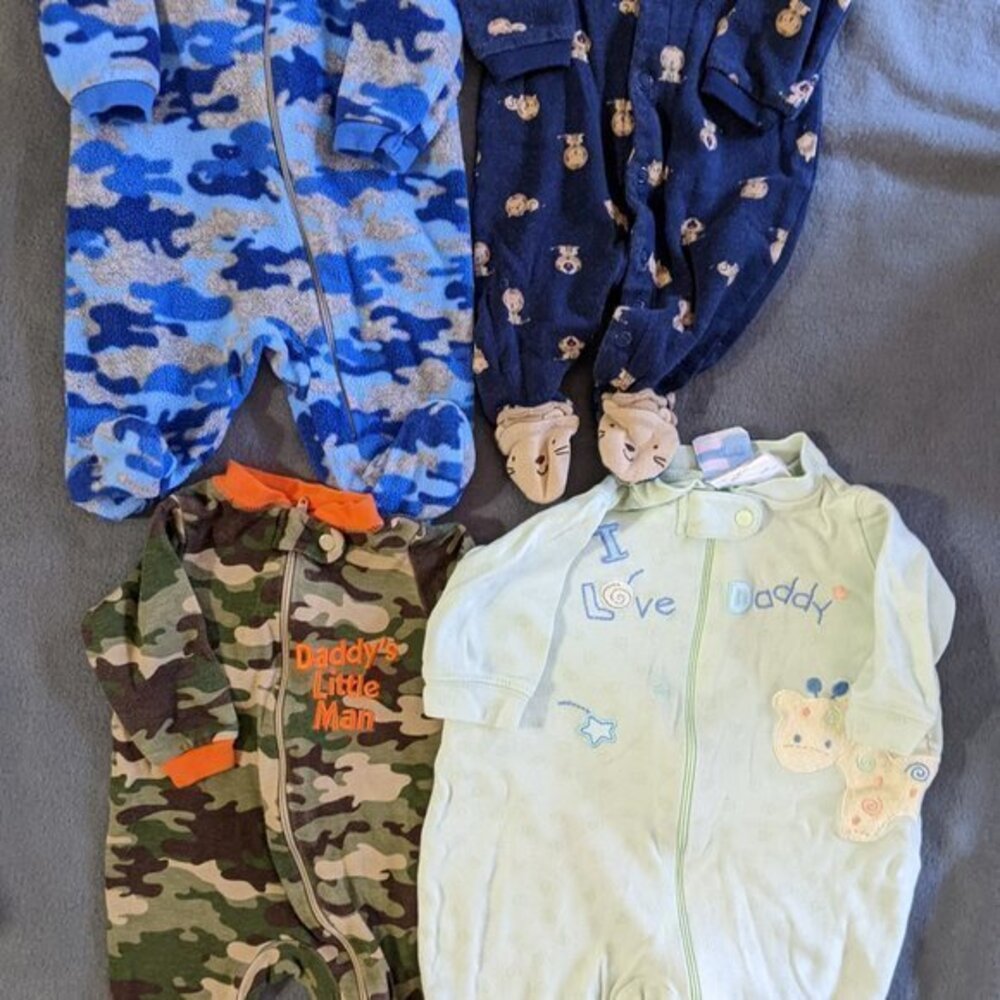 (4)‎ Newborn sleepers pajamas Footed one piece zip up